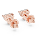 1Heart Shape Diamond Stud Earrings