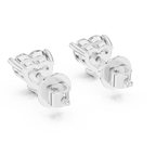 1Heart Shape Diamond Stud Earrings