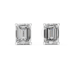1Emerald Cut Diamond Stud Earrings