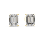 1Emerald Cut Diamond Stud Earrings
