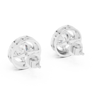 Round Diamond Halo Stud Earrings
