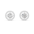 Round Diamond Halo Stud Earrings