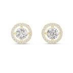 Round Diamond Halo Stud Earrings