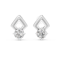Round Diamond Geometric Stud Earrings