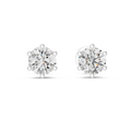 Round Diamond Six Prong Stud Earrings