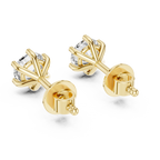 Round Diamond Six Prong Stud Earrings