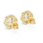 Round Diamonds Halo Stud Earrings