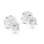 Round Diamond Swirl Stud Earrings