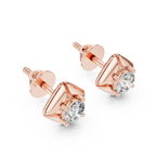 Round Diamond Star Stud Earrings