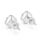 Round Diamond Star Stud Earrings