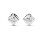 Round Diamond Star Stud Earrings