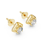 Round Diamond Star Stud Earrings