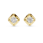 Round Diamond Star Stud Earrings