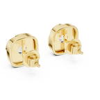 Round Diamond Swirl Frame Stud Earrings