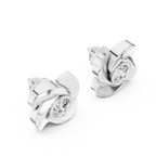Round Diamond Swirl Knot Stud Earrings