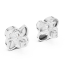 Round Diamond Swirl Knot Stud Earrings