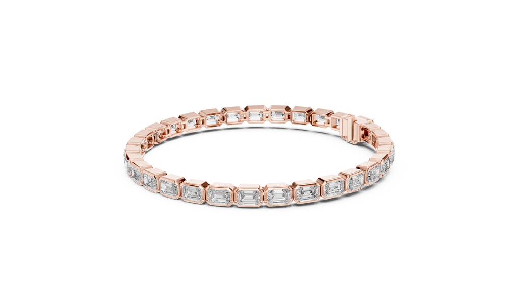 Emerald Cut Diamonds Tennis Bracelet