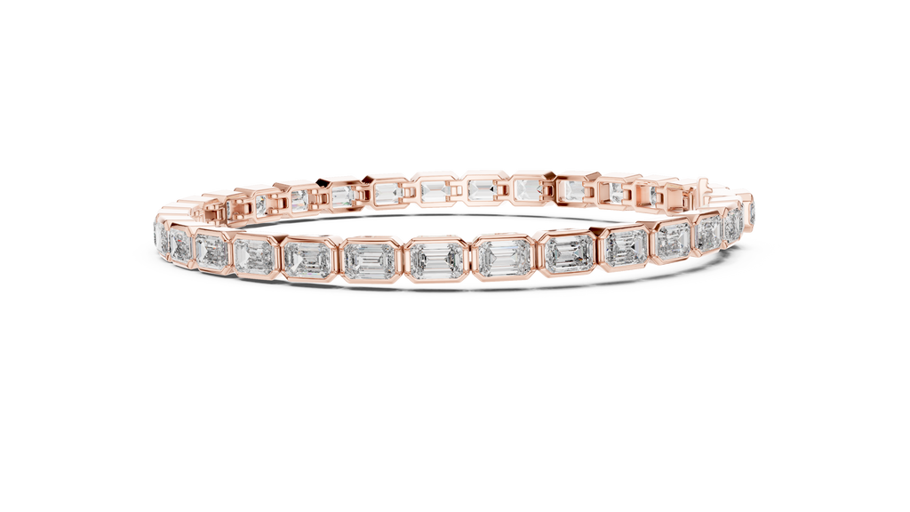Emerald Cut Diamonds Tennis Bracelet