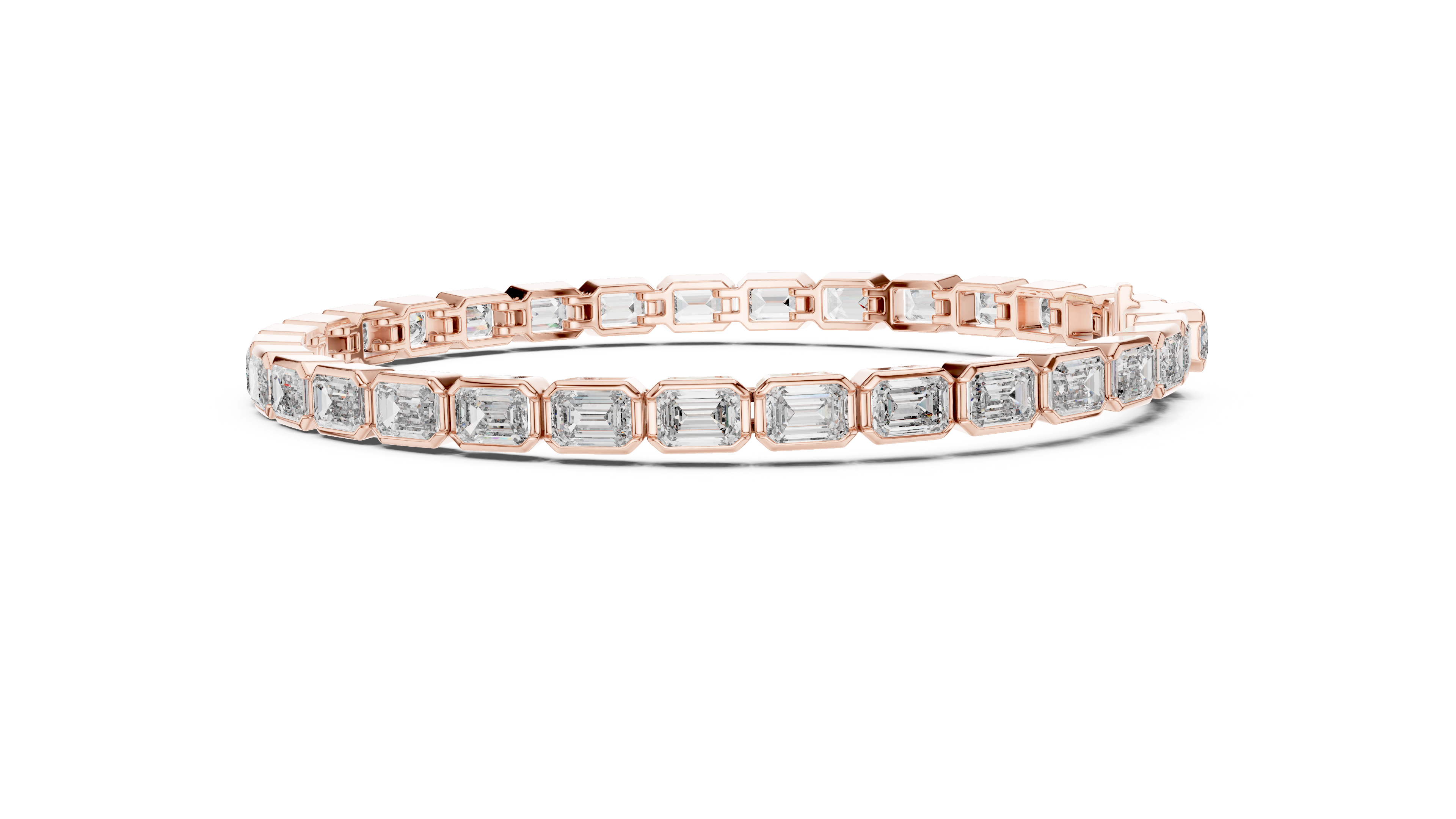 Emerald Cut Diamonds Tennis Bracelet