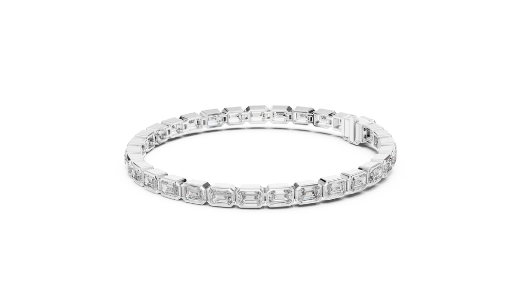 Emerald Cut Diamonds Tennis Bracelet