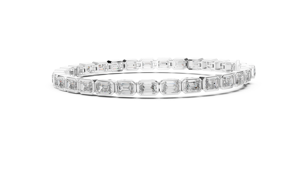 Emerald Cut Diamonds Tennis Bracelet