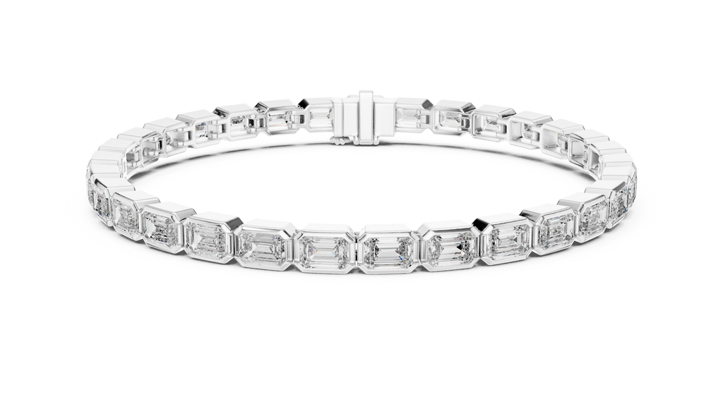 Emerald Cut Diamonds Tennis Bracelet