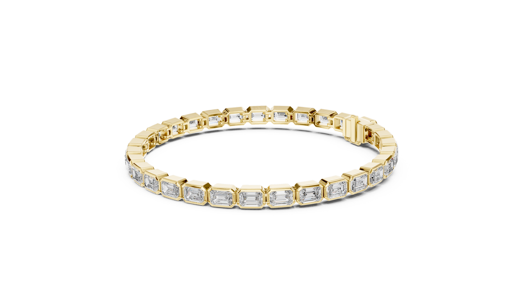 Emerald Cut Diamonds Tennis Bracelet