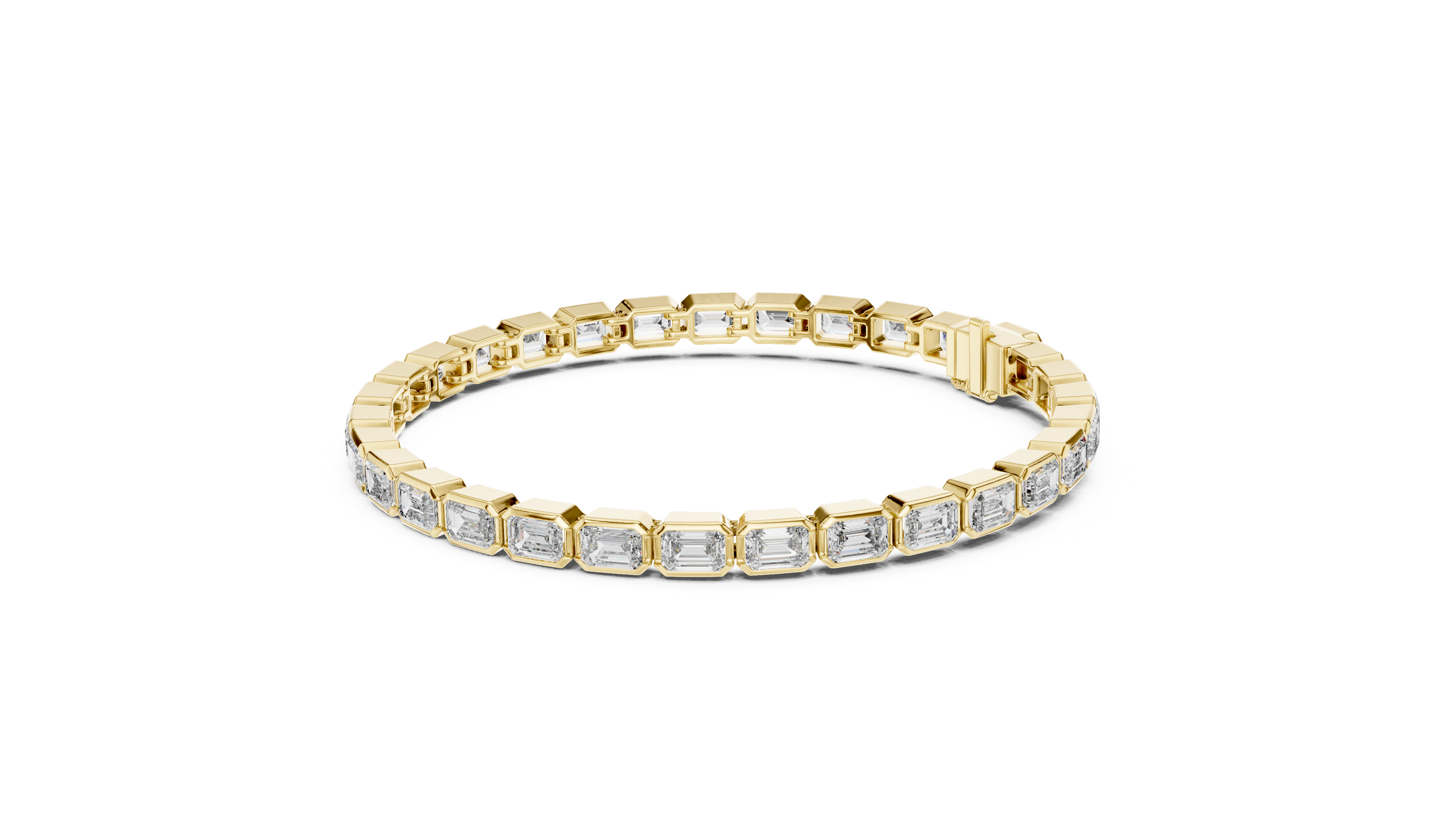 Emerald Cut Diamonds Tennis Bracelet