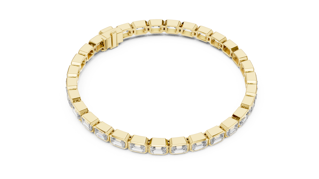 Emerald Cut Diamonds Tennis Bracelet