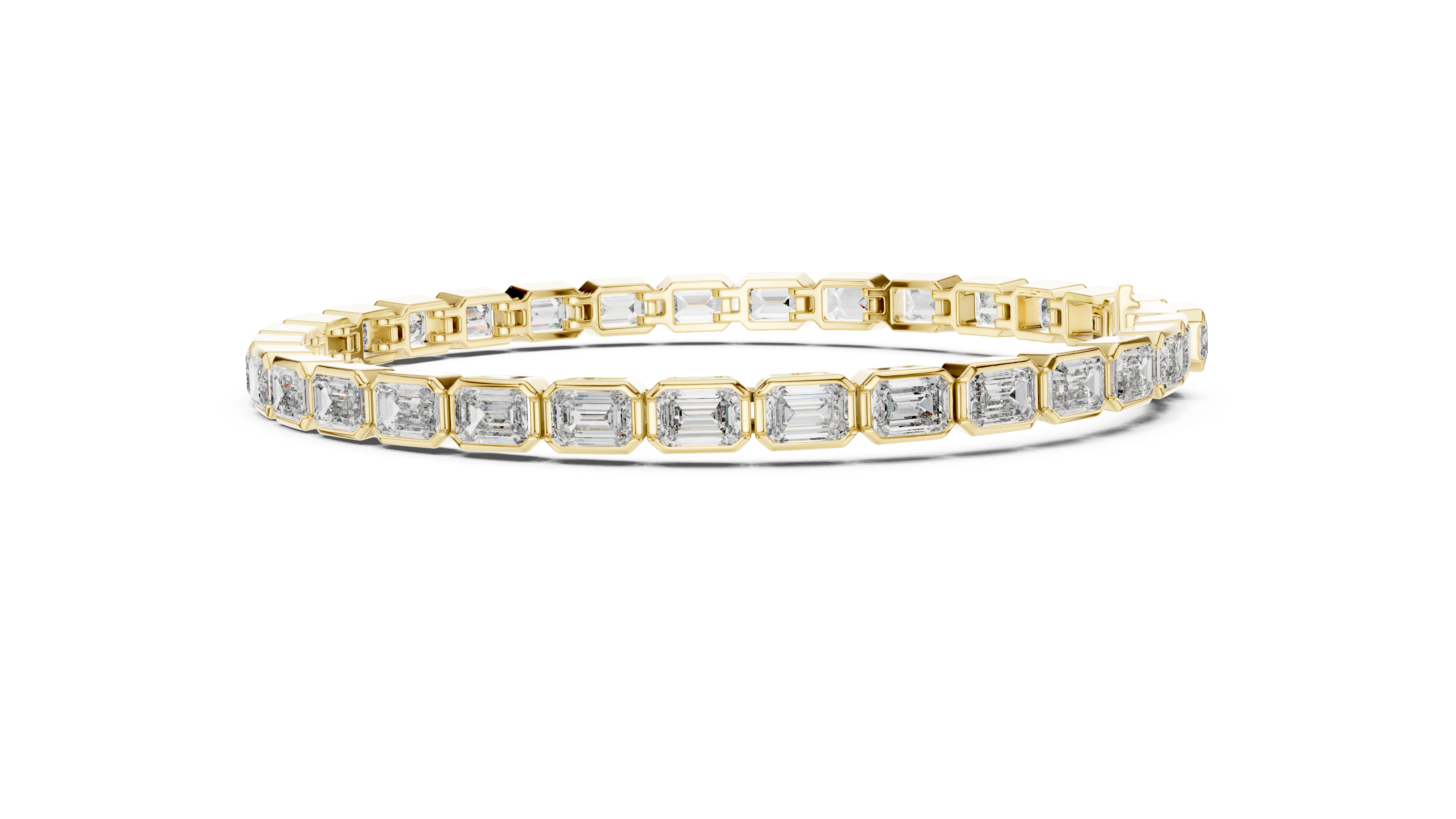 Emerald Cut Diamonds Tennis Bracelet