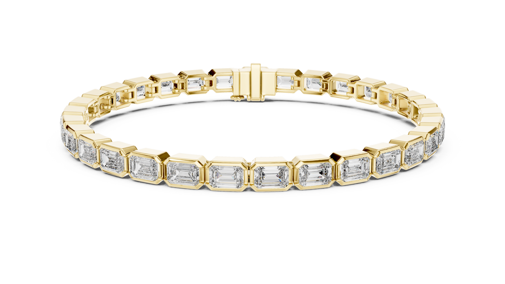 Emerald Cut Diamonds Tennis Bracelet