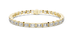 Emerald Cut Diamonds Tennis Bracelet