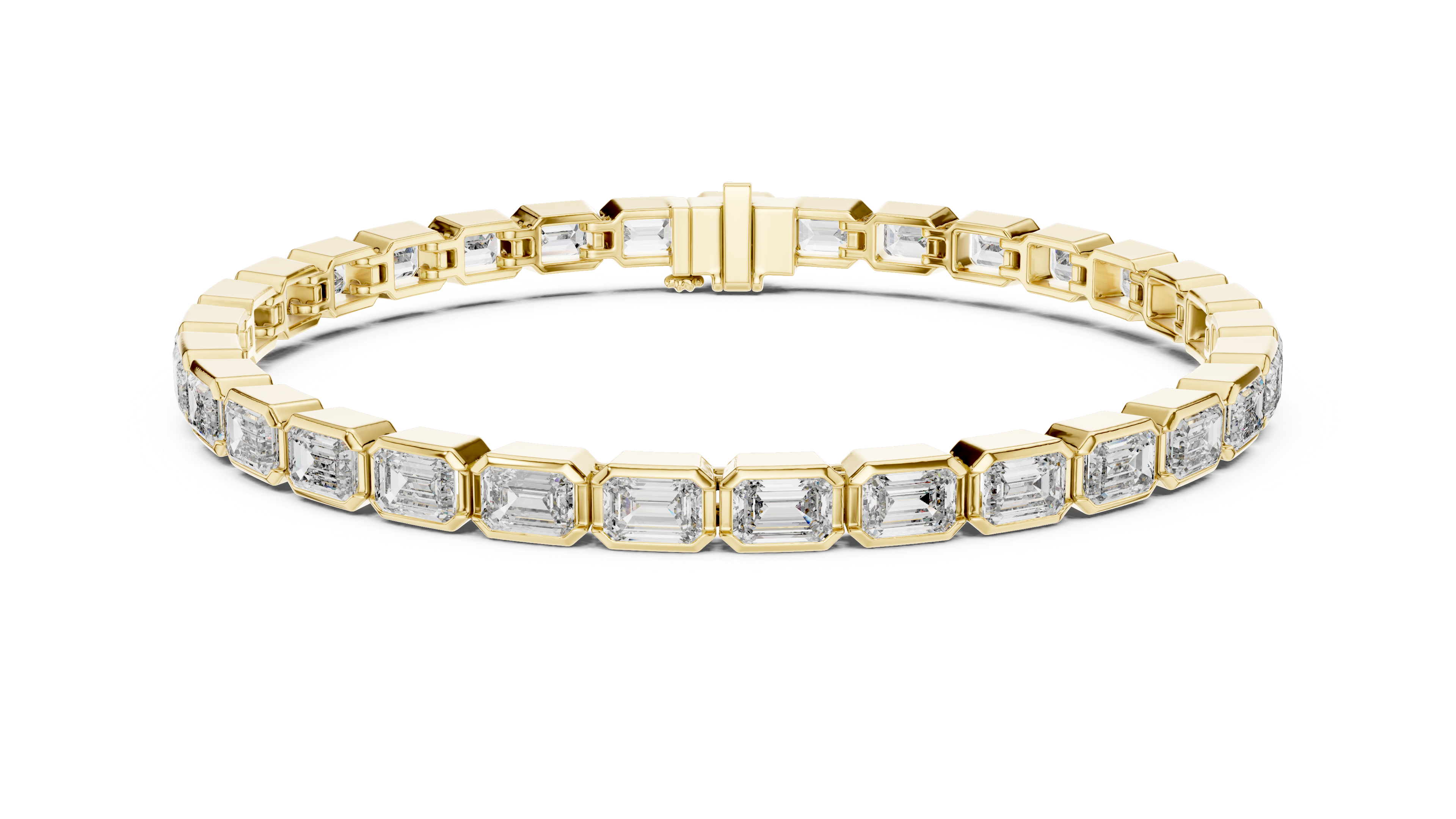Emerald Cut Diamonds Tennis Bracelet