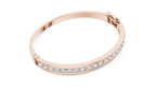 Round Diamond Channel Set Bangle Bracelet
