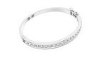 Round Diamond Channel Set Bangle Bracelet