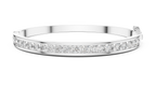 Round Diamond Channel Set Bangle Bracelet