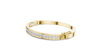 Round Diamond Channel Set Bangle Bracelet