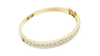 Round Diamond Channel Set Bangle Bracelet