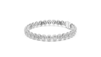 Radiant Cut Diamond Halo Tennis Bracelet