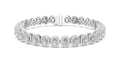 Radiant Cut Diamond Halo Tennis Bracelet