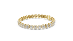 Radiant Cut Diamond Halo Tennis Bracelet