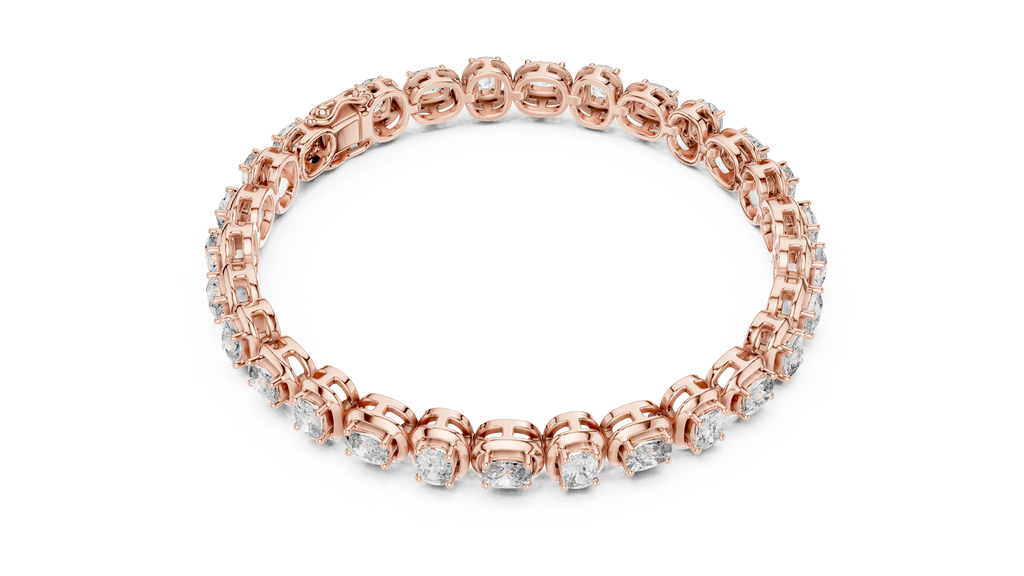 Cushion Diamond Link Tennis Bracelet