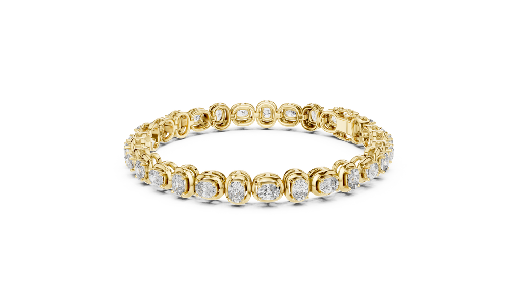 Cushion Diamond Link Tennis Bracelet