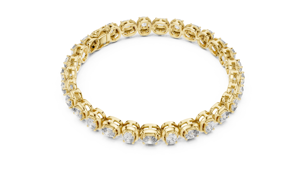 Cushion Diamond Link Tennis Bracelet