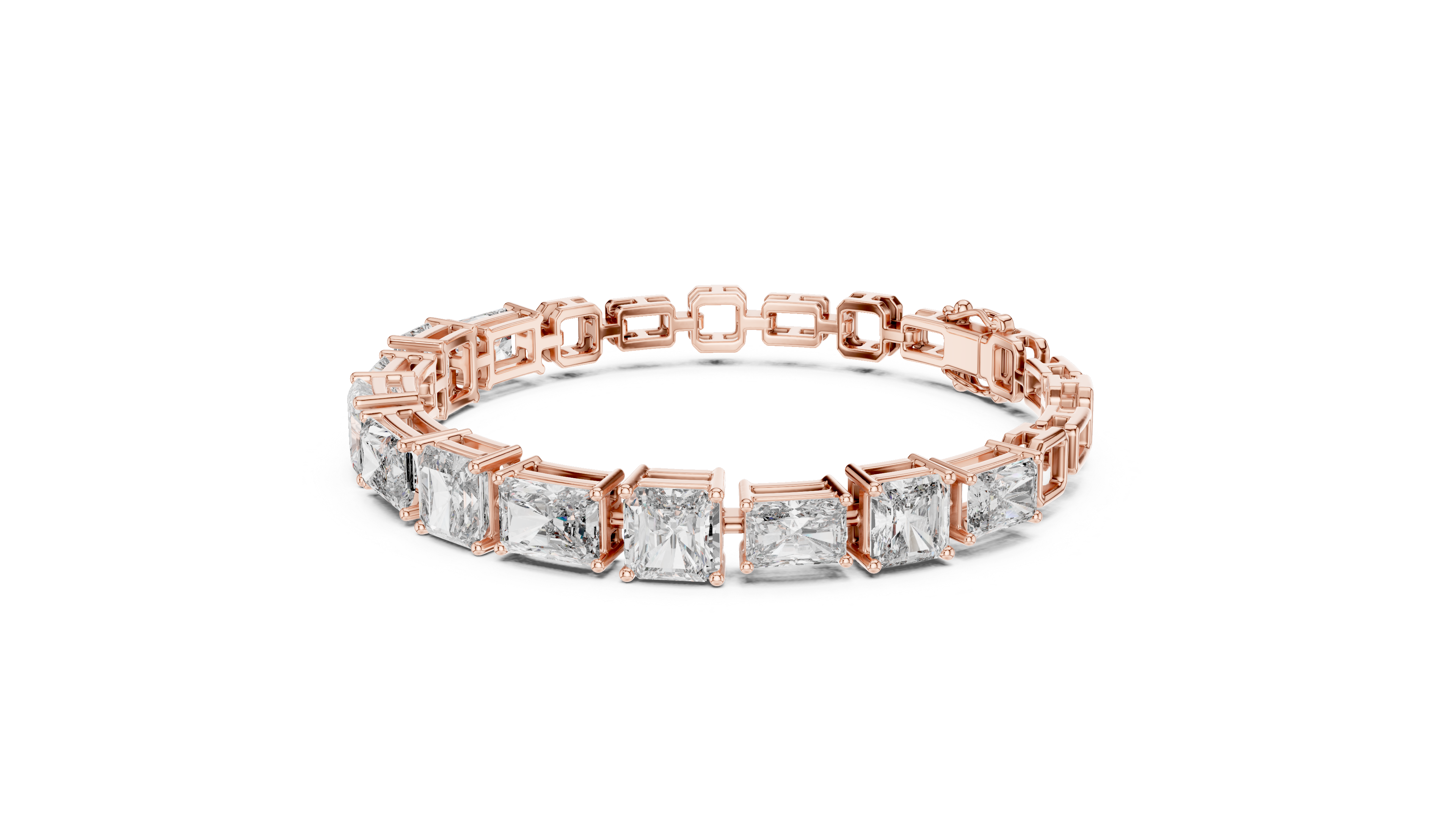 Radiant and Emerald Cut Diamond Bracelet