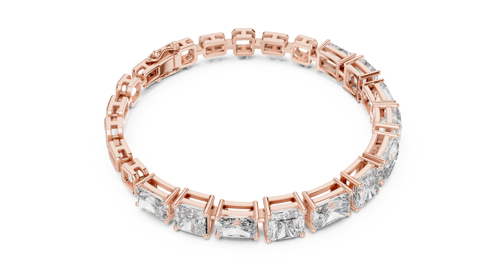 Radiant and Emerald Cut Diamond Bracelet