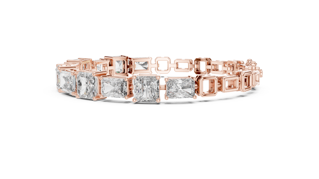 Radiant and Emerald Cut Diamond Bracelet