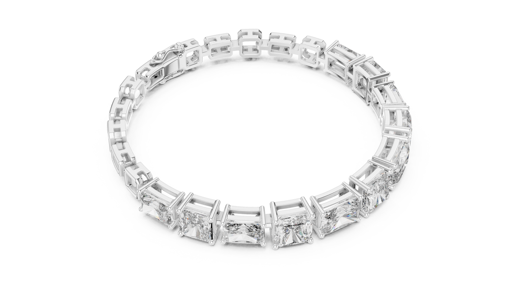 Radiant and Emerald Cut Diamond Bracelet