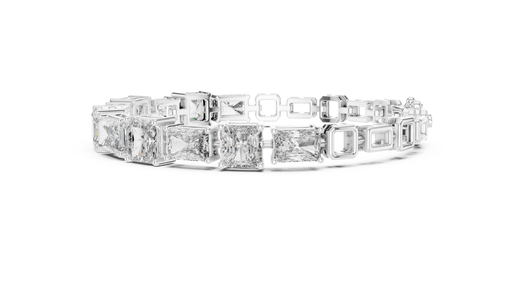 Radiant and Emerald Cut Diamond Bracelet