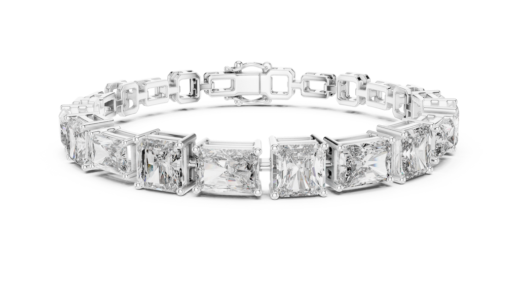 Radiant and Emerald Cut Diamond Bracelet